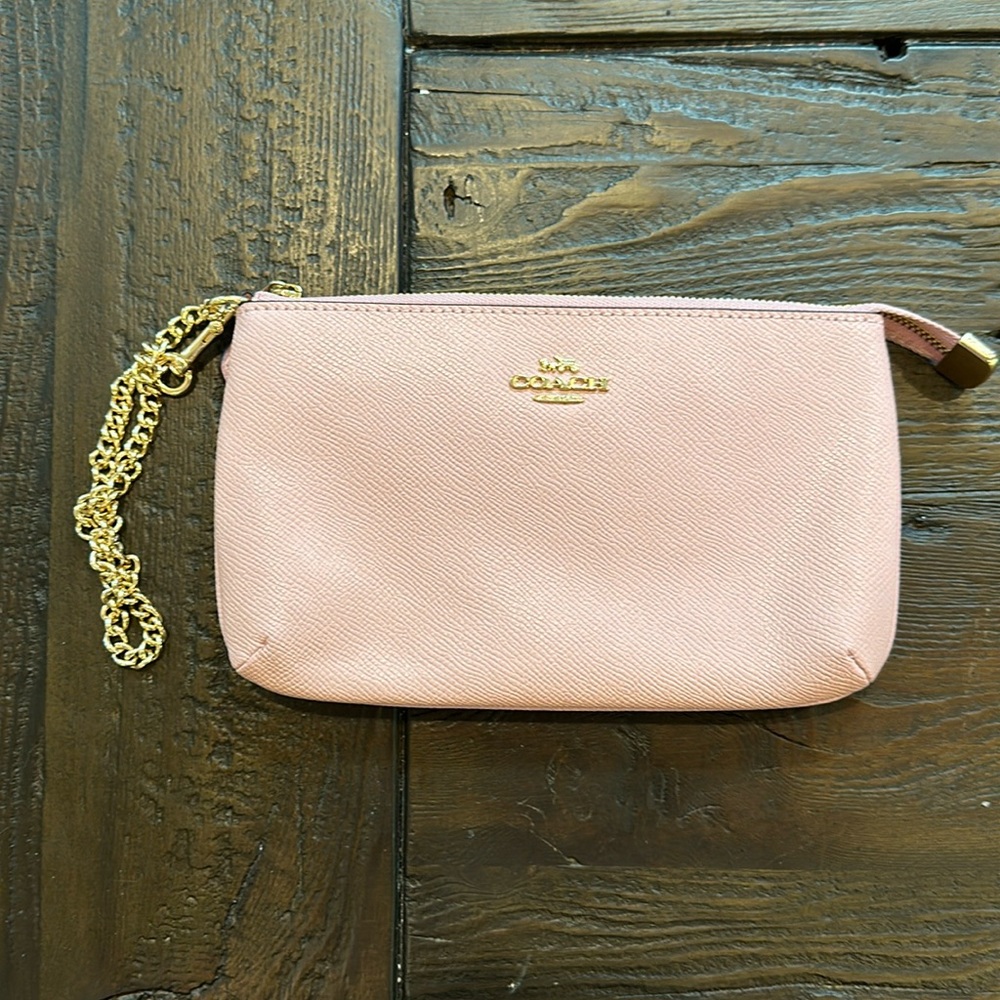Coach pink wristlet NWT